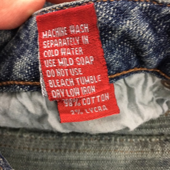 Keep In Touch Rolled Cuff Y2K Style Mid Rise Denim Shorts Size 10 - Picture 7 of 8